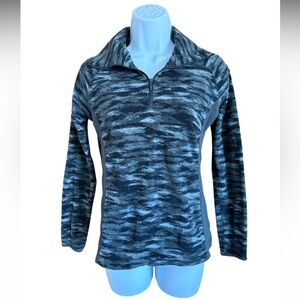 Columbia Women's Arctic Air Printed Half zip Black L/S Fleece Top XS